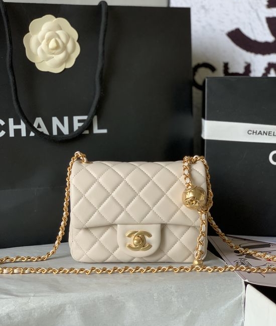 Chanel Classic Flap Gold Ball Adjustable Bag AS1786