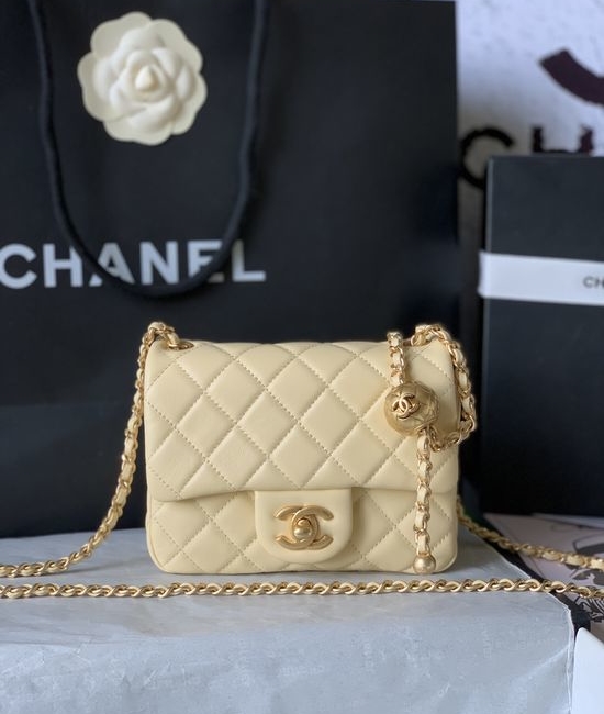 Chanel CF Gold Bead Adjustable Shoulder Bag AS1786