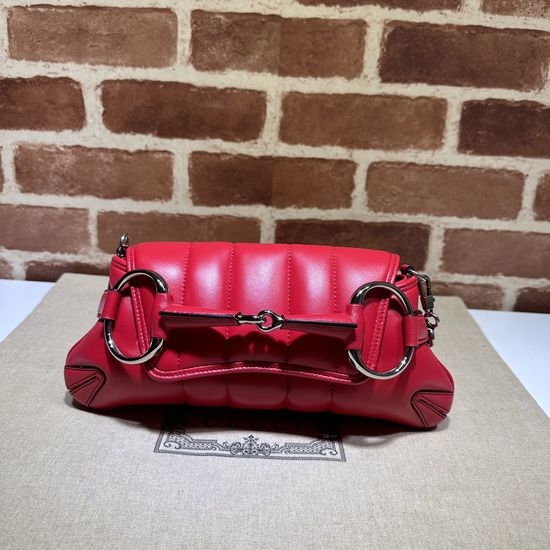 Gucci Sylvie Bright Red Clutch Bag 764339