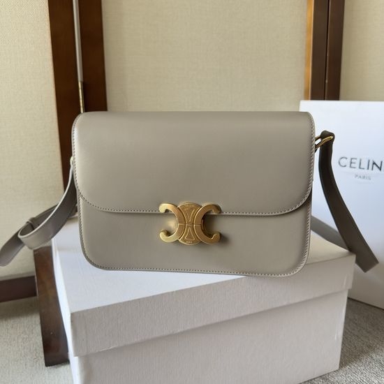 Celine Triomphe Retro Leather Shoulder Bag 187363