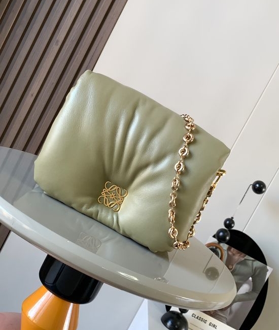 Loewe Puffer Goya Handbag Clay Green 9140