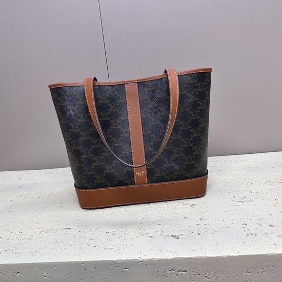Celine CABAS Logo Printed Calfskin Handbag 115082
