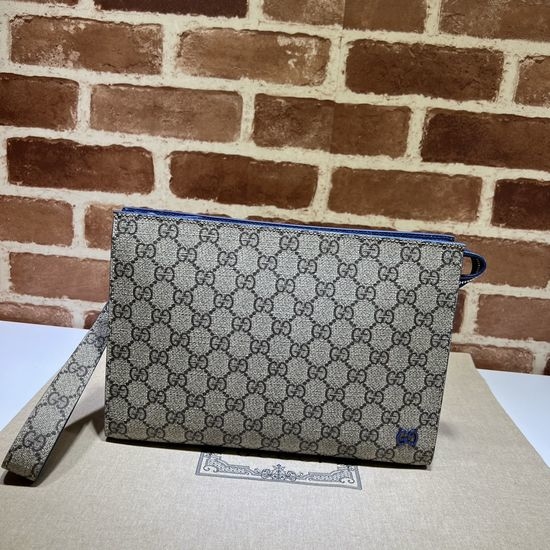Gucci Ophidia Brown Blue Canvas Bag 768255