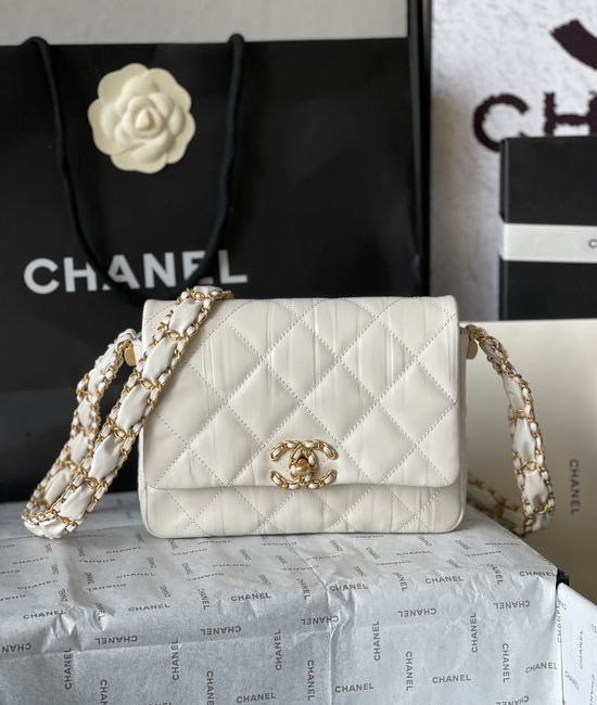 Chanel 23K Shoulder Bag Quilted Cowhide AS4423