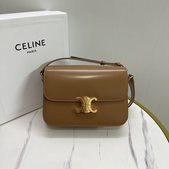 Celine Triomphe Classic Leather Shoulder Bag 187363