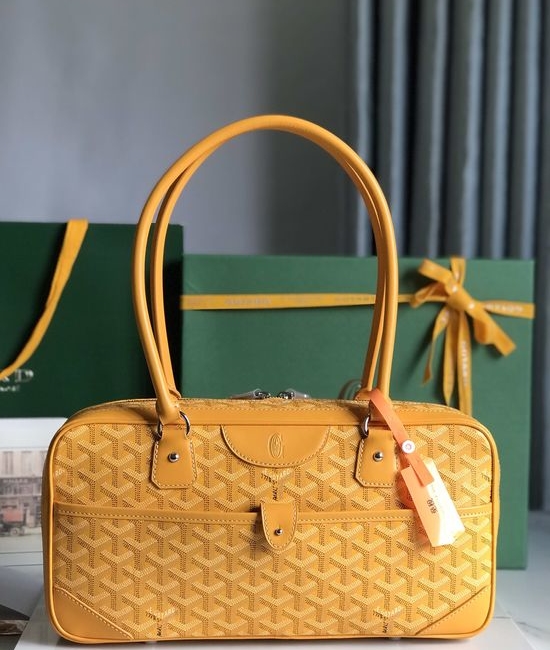 Goyard Vintage Baguette Classic Leather Handbag 020199