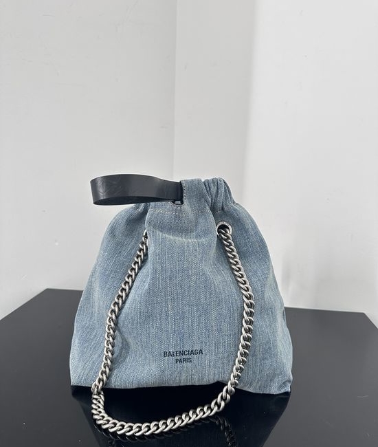 Balenciaga Crushtote Denim Shoulder Bag 0305