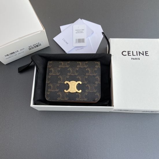 Celine TRIOMPHE Printed Short Wallet 10K623DPV