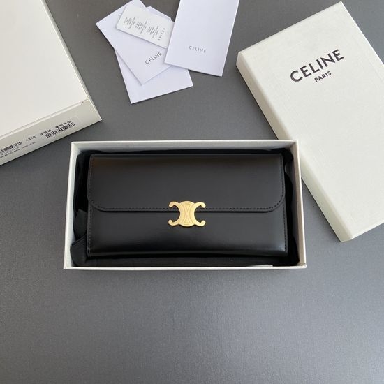 Celine Triomphe Leather Wallet 10E313DPV