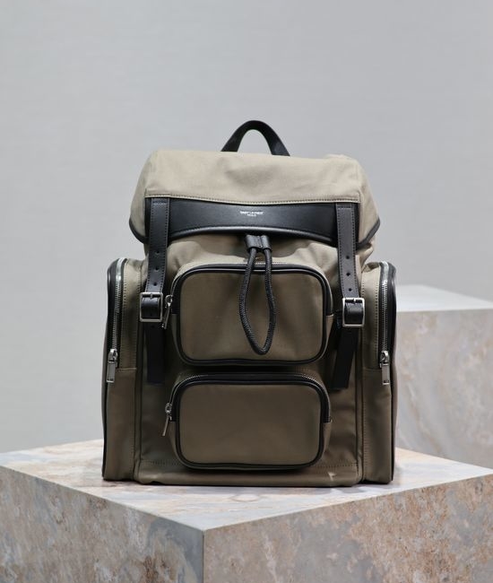 Yves Saint Laurent YSL City Flap Drawstring Backpack 437110