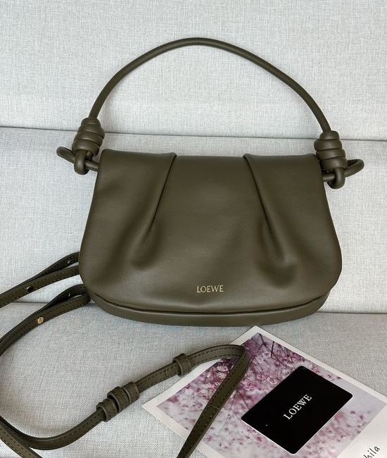 Loewe Paseo Underarm Bag Dark Khaki Green 1770