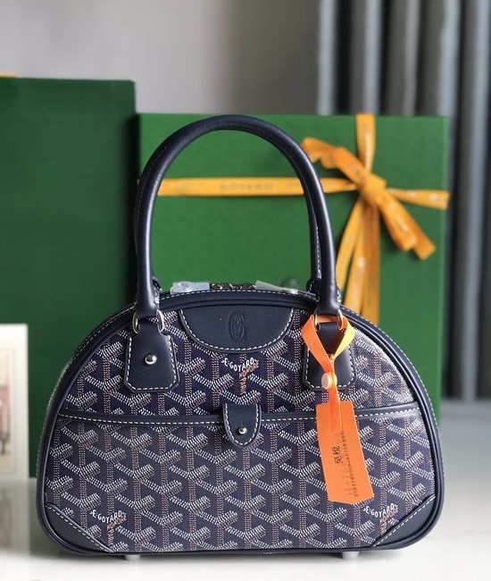 Goyard Bowling Mini Vintage Canvas Leather Bag 020298