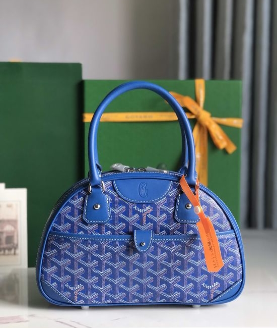 Goyard Bowling Mini Vintage Canvas Leather Bag 020298