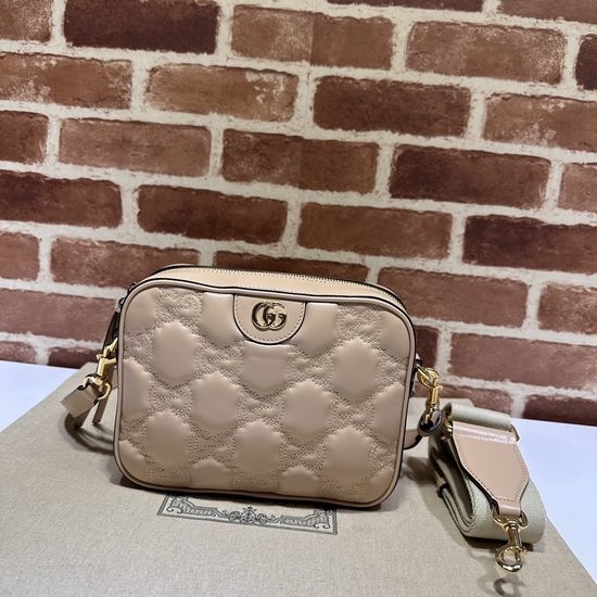 Gucci Pink Embroidered Small Satchel 702234