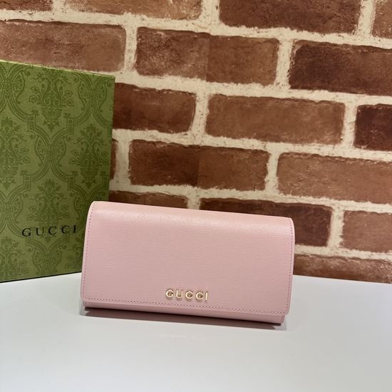 Gucci Premium Leather Shoulder Bag 772638 Light Pink