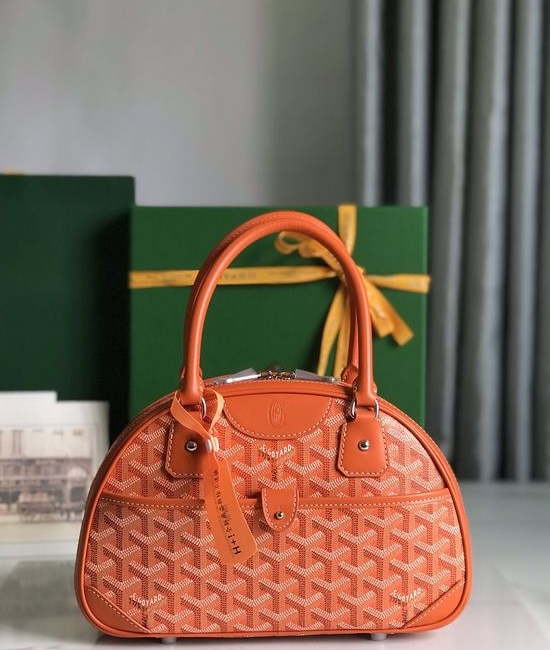 Goyard Bowling Mini Vintage Canvas Leather Bag 020298