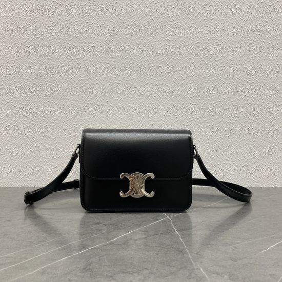 Celine Triomphe Leather Retro Gold Buckle Bag 11714