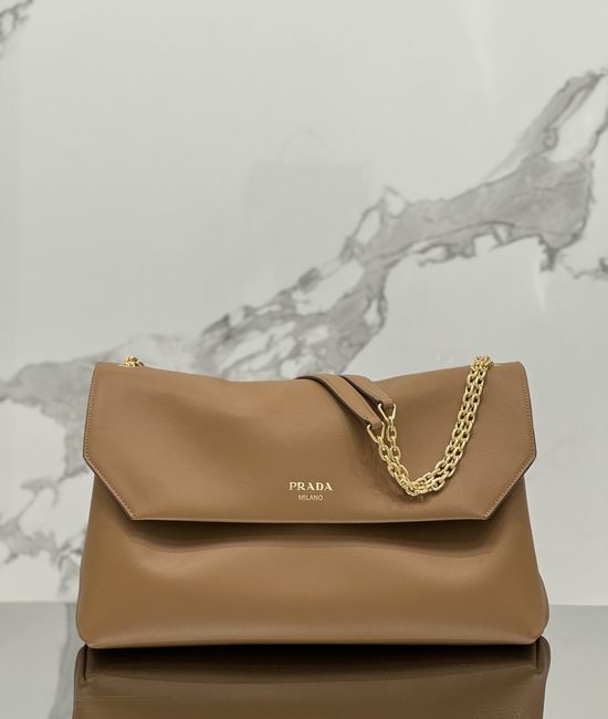 Prada Chain Handbag Cowhide Large Capacity 1BD368