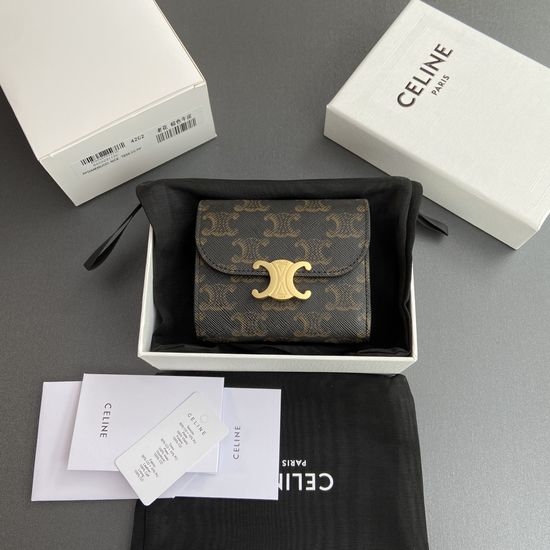 Celine Triomphe Printed Short Wallet 10D782CQH.04LU4202