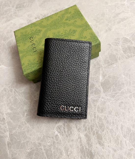 Gucci Black Leather Bifold Wallet 771159