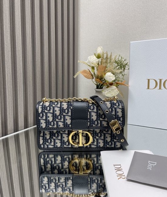 Christian Dior CD Montaigne Leather Chain Bag 9207