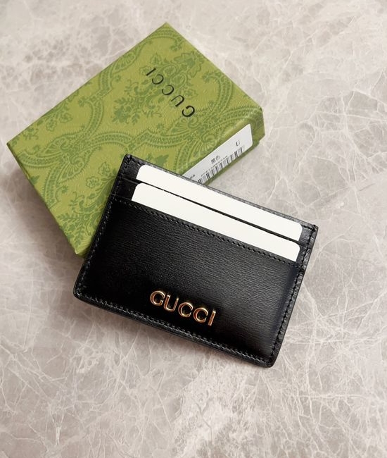 Gucci Black Leather Short Wallet 773428
