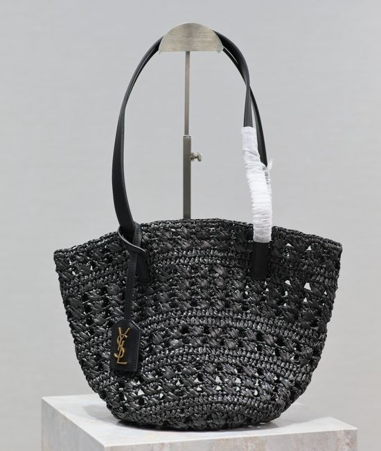 Yves Saint Laurent YSL Woven Raffia Tote Bag 761461