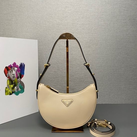 Prada Moon Handbag Curved Design Dual Strap 1BC194