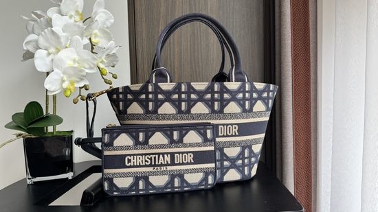 Christian Dior CD Butterfly Embroidery Basket Bag 3800