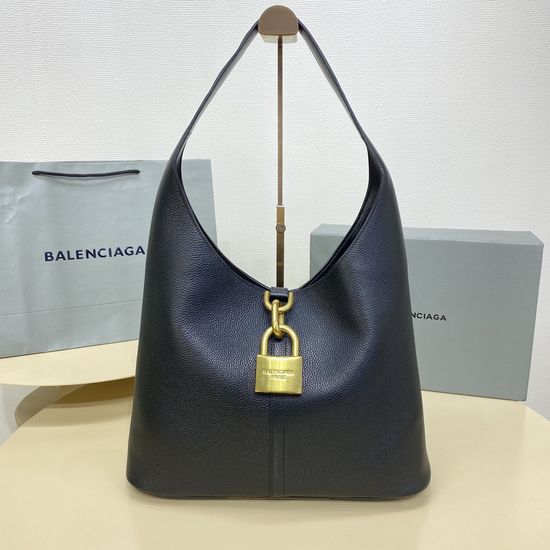 Balenciaga Locker Grained Leather Hobo Bag 771636