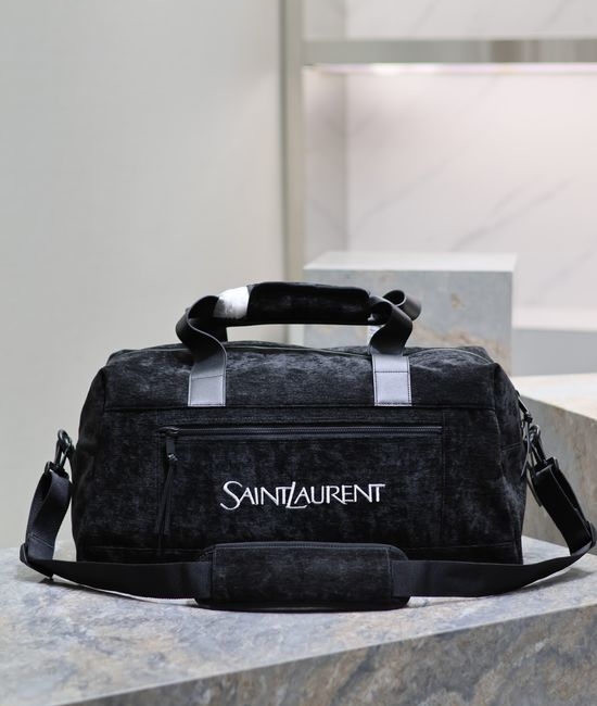 Yves Saint Laurent YSL Suede Travel Tote Handbag 581374