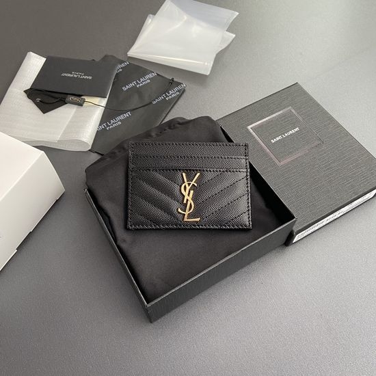 Yves Saint Laurent YSL Matelasse Leather Card Wallet 423291