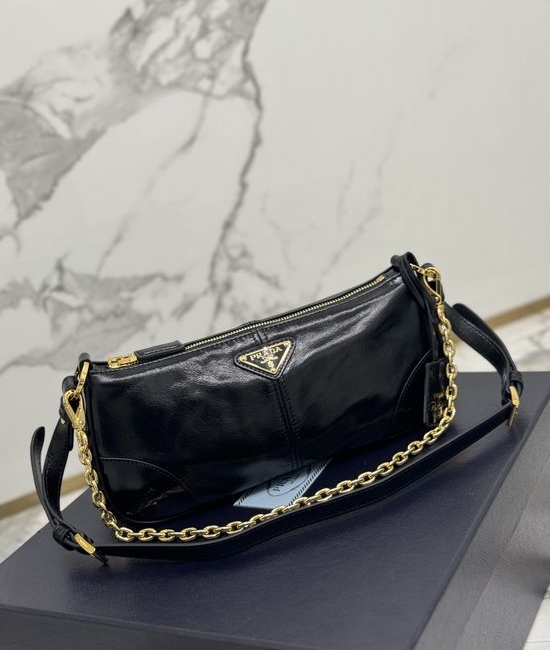 Prada 2002 Leather Shoulder Bag 1BC221