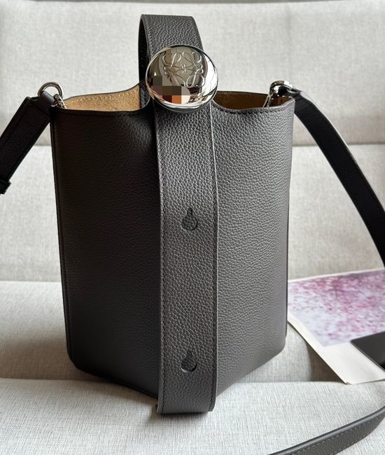 Loewe Pebble Bucket Mini Grained Leather Bag 332s