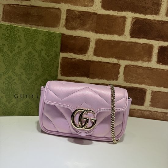 Gucci Iridescent Pink Mini Casual Shoulder Bag 476433