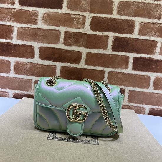 Gucci Iridescent Green Premium Leather Handbag 446744