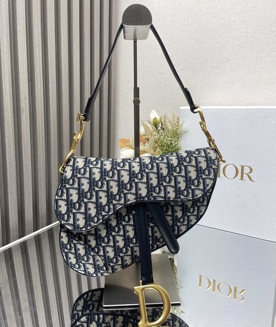 Christian Dior CD Saddle Large Canvas Bag 0928