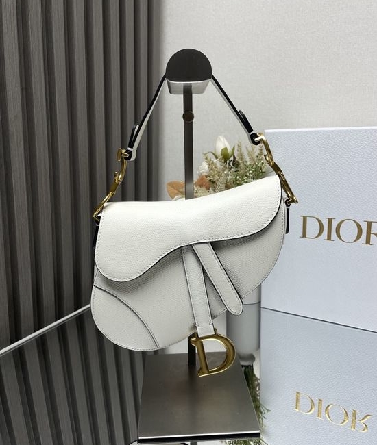Christian Dior CD Saddle Epsom Leather Crossbody Bag 0986