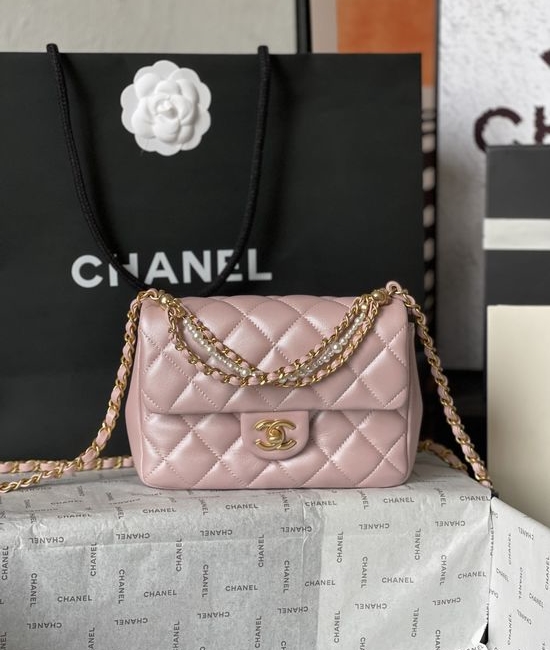 Chanel Pearl Chain Mini Flap Bag AS4384