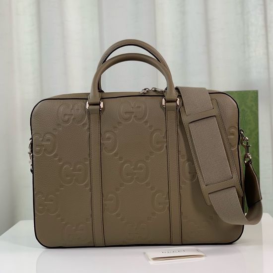 Gucci Briefcase GG Monogram Leather Bag 658573