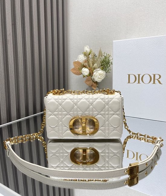 Christian Dior CD Christian Dior CD Caro White Leather Bag 9012