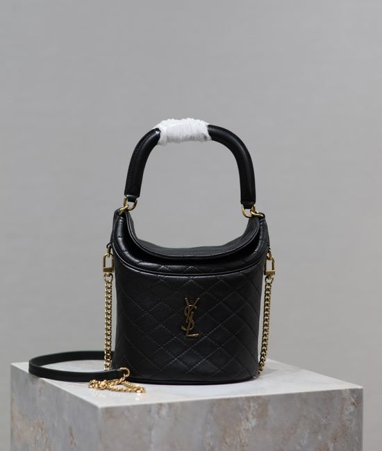 Yves Saint Laurent YSL Gaby Bucket Quilted Leather Bag 763961