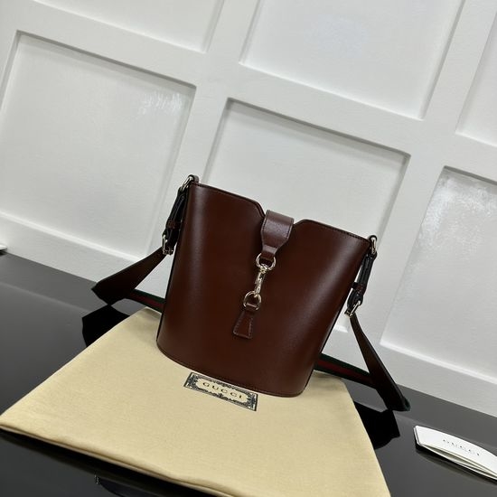 Gucci Tote Bag Premium Leather Brown Red 782908