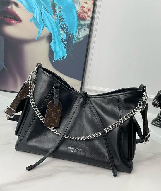Louis Vuitton LV CarryAll Dark Medium Lambskin Handbag M25143