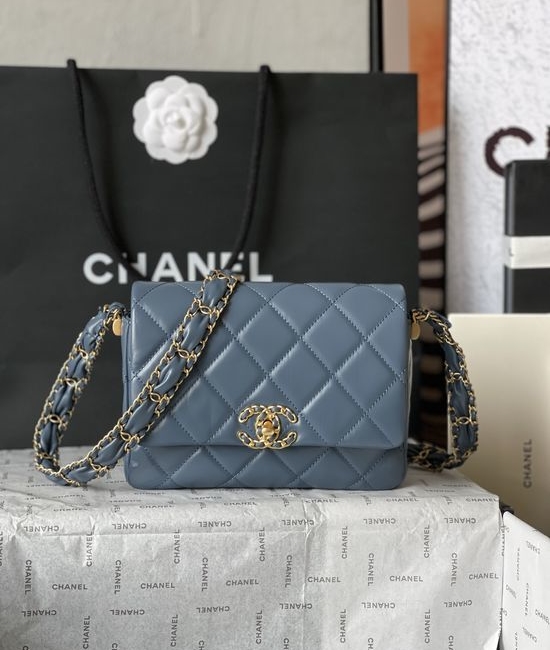 Chanel 23K Calfskin Wide Strap Shoulder Bag AS4423