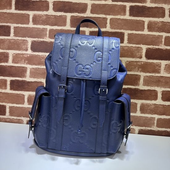 Gucci Litchi Embossed Bag Blue 625770