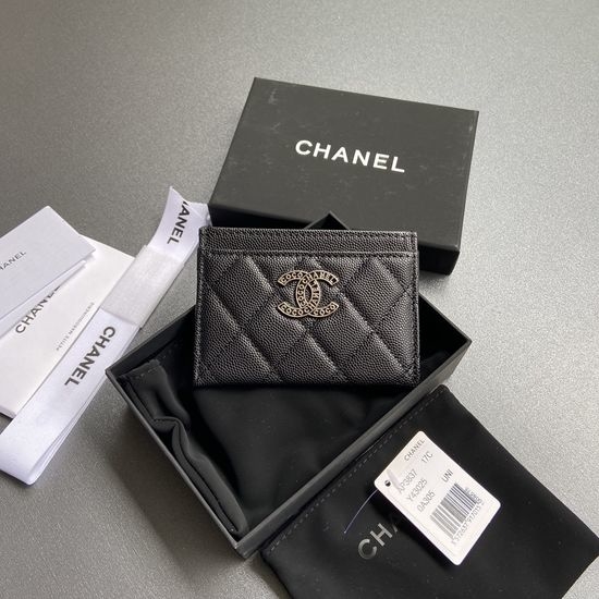 Chanel Grainy Calfskin Card Holder AP3837