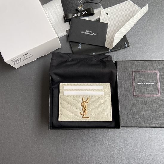 Yves Saint Laurent YSL Matelasse Leather Card Wallet 423291