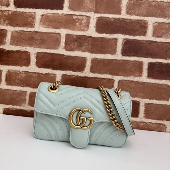 Gucci Leather Crossbody Bag Light Green 446744