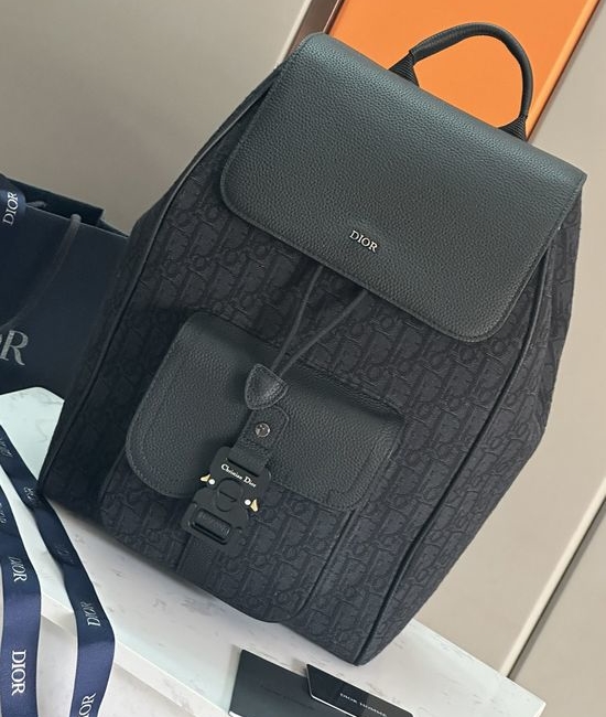 Christian Dior CD Saddle Backpack Oblique Print 93392